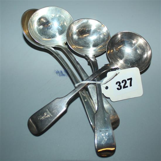 2 pairs of silver sauce ladles